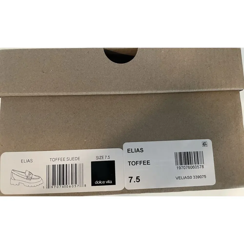 Dolce Vita Women Elias Toffee Suede Modern Preppy Lug Sole Loafers Sz 7.5 Y2K - Picture 3 of 3